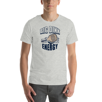 Big Dink Energy unisex t-shirt in Athletic Heather, front view