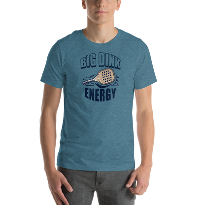 Big Dink Energy unisex t-shirt in Heather Deep Teal, front view