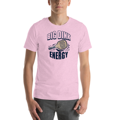 Big Dink Energy unisex t-shirt in Heather Prism Lilac, front view
