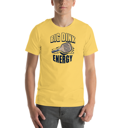 Big Dink Energy unisex t-shirt in Yellow, front view